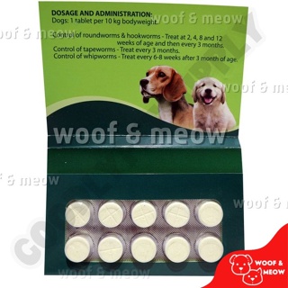 Wormguard for Dogs Sold Per Tablet