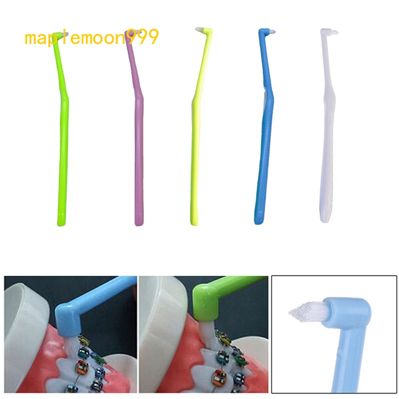 Manual Interdental Toothbrush for Orthodontic Braces and Bridges, Soft