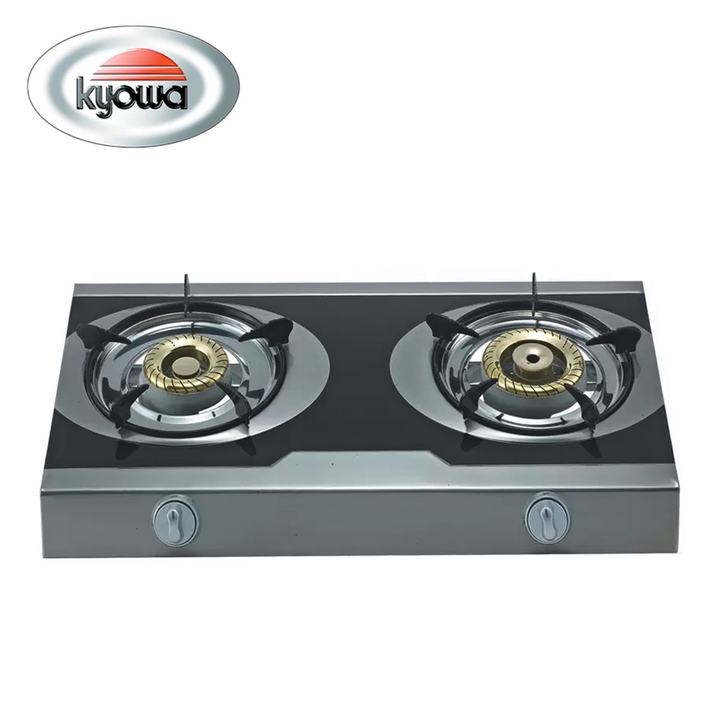 KYOWA by Winland Double Burner Stainless Steel Gas Stove with Cast Iron