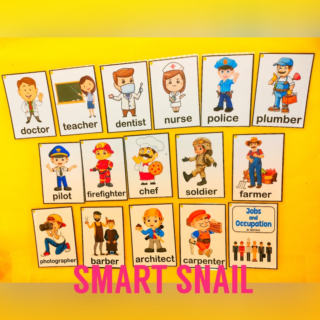 Laminated Flashcards JOBS AND OCCUPATION Shopee Philippines