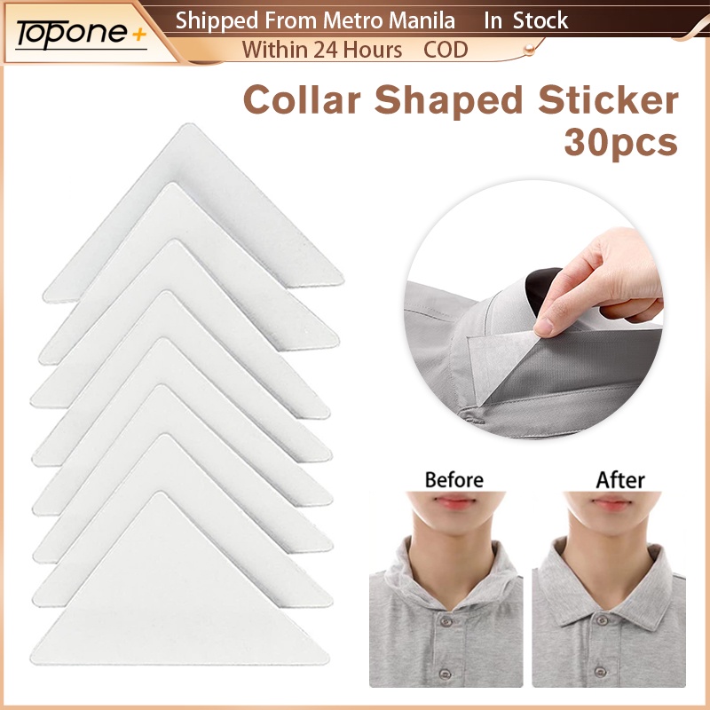30pcs Self Adhesive T Shirt Collar Sticker Patches PVC Uniform Collars ...