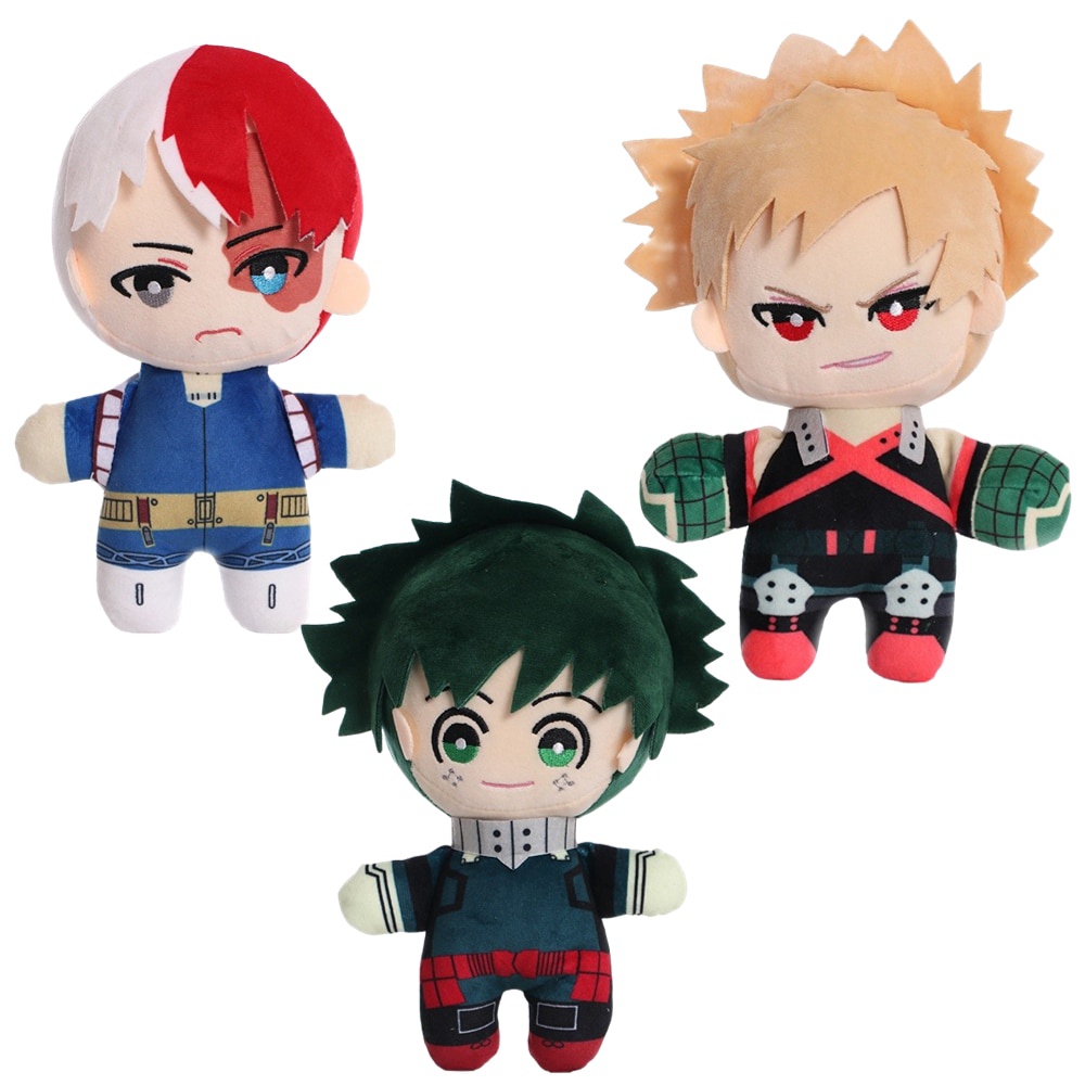 23cm My Hero Academia Plush Toys Scorched Frozen Izuku Midoriya Bakugou ...