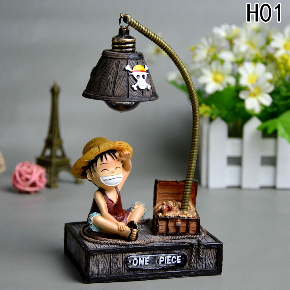 Anime OnePiece Monkey D Luffy Table Lamp Japanese Anime Toys Resin ...