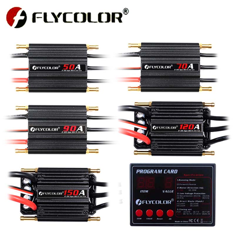 Flycolor RC Boat Waterproof Brushless ESC 50A 70A 90A 120A