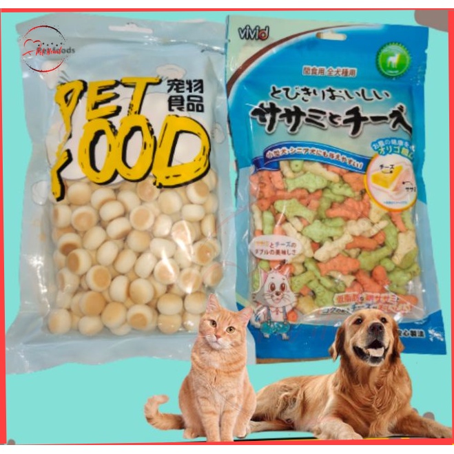 Pet food Snacks treats fish biscuits and buns for dogs for cats pets