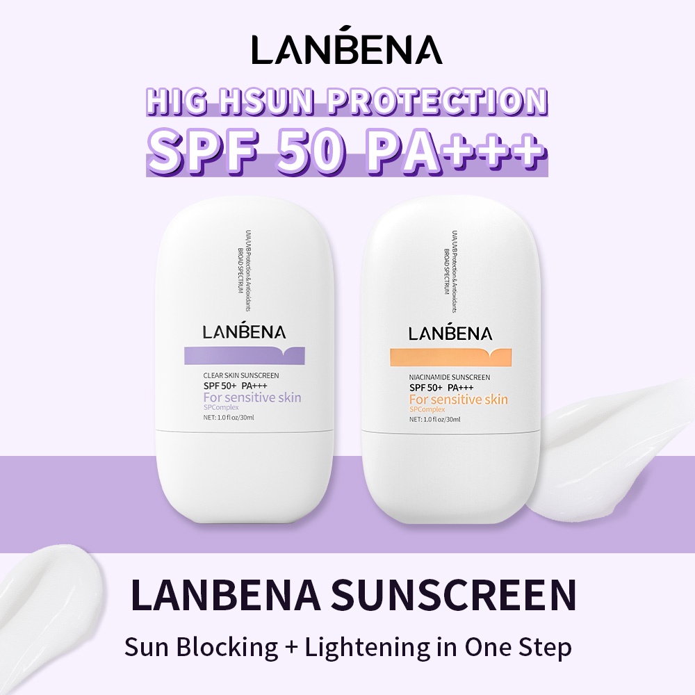 LANBENA UV Sunscreen Niacinamide Clear Skin Sunscreen SPF 50+ PA ...