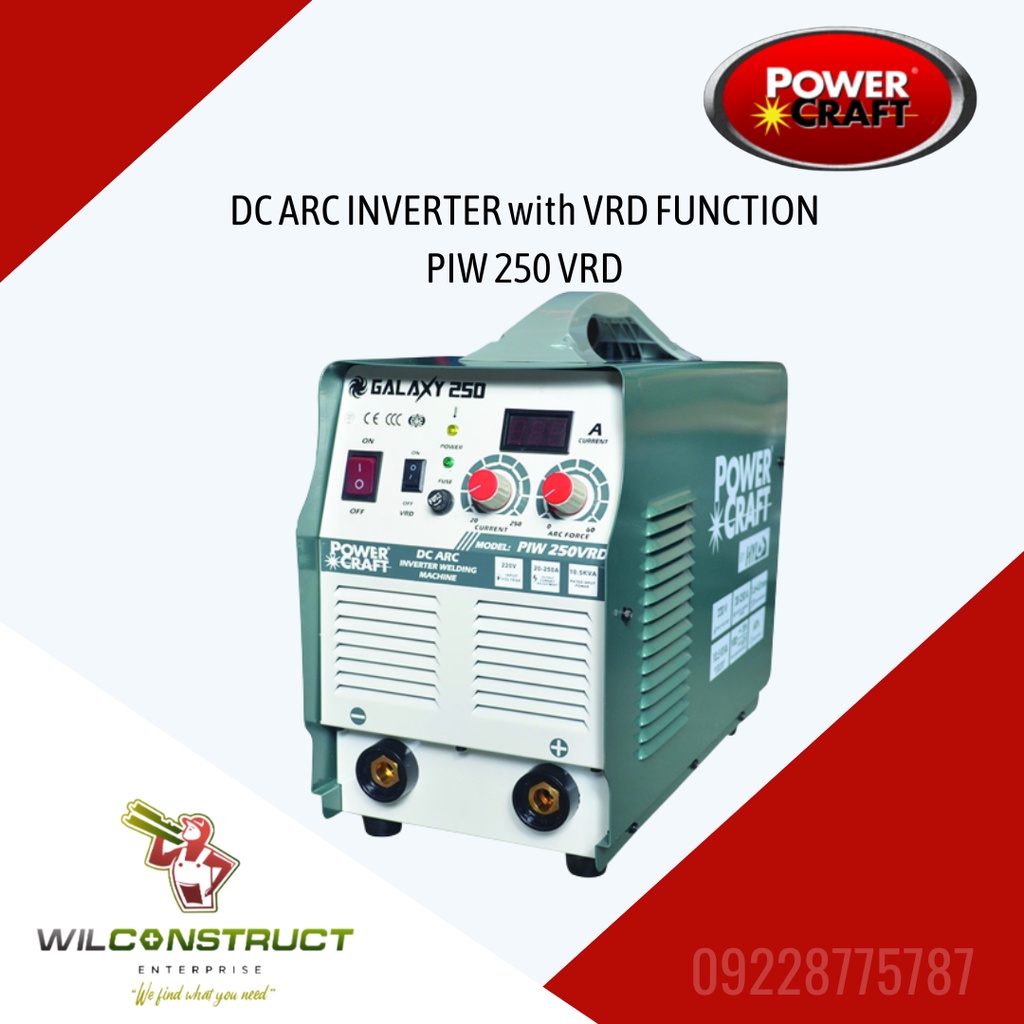 POWERCRAFT PIW 250 VRD DC Arc Inverter Welding Machine with VRD