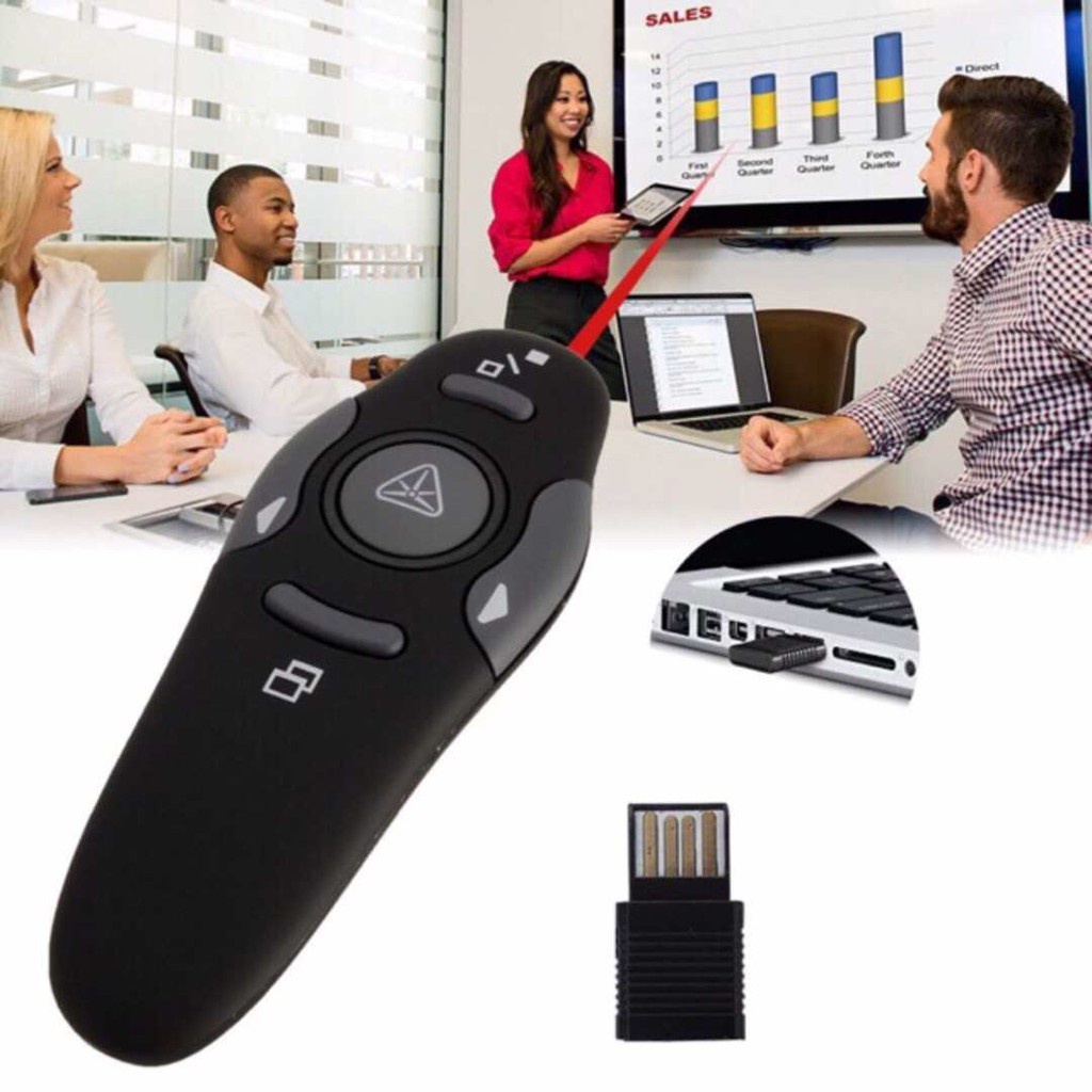 2.4GHz Wireless Presenter Remote Control PowerPoint LED USB PPT Remote