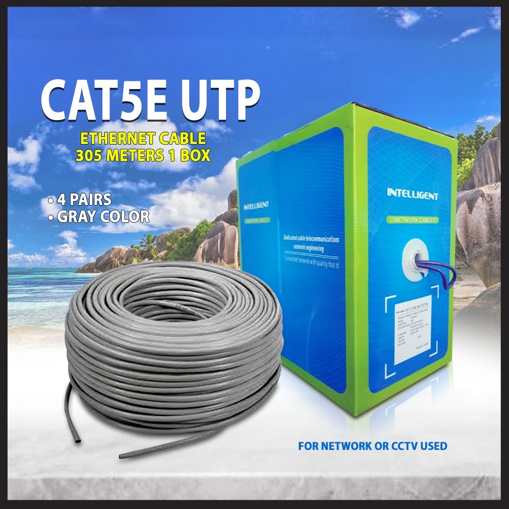 CAT5e UTP LAN Cable 305 meters 1 box 24awg 4pairs 1000ft good