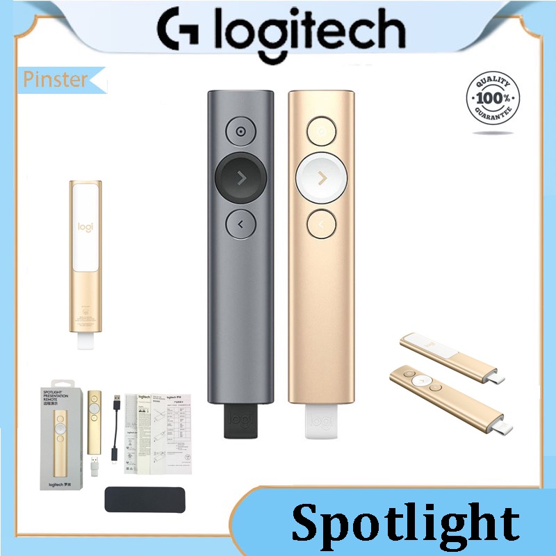 Logitech Spotlight Wireless Presentation Remote,2.4 GHz & Bluetooth,USB