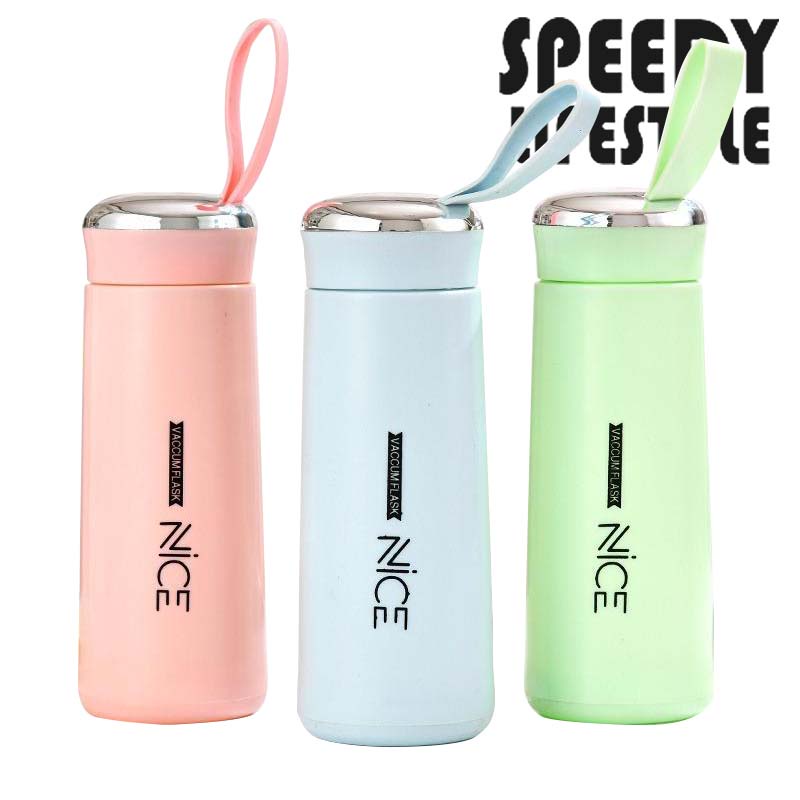 Nice Cup Glass Bottle Tumbler Creative Leakproof Water Cup 400ml Double