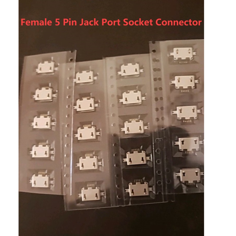 2x Mini-B USB Socket Port 5-Pin Female Plug Connector – Repair Replacement Part