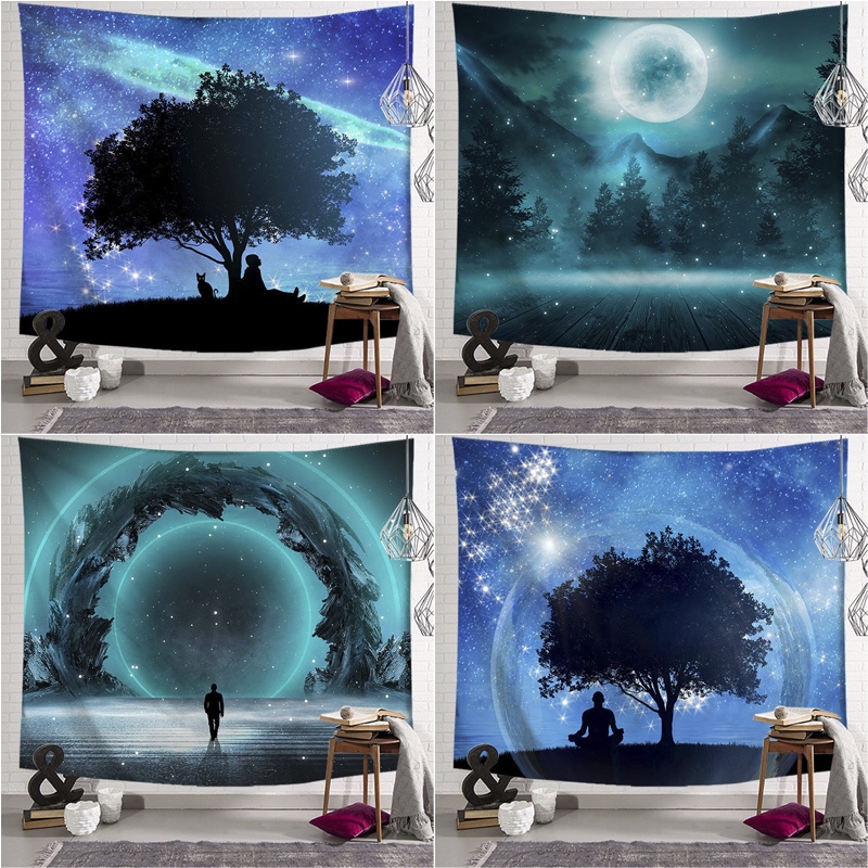 Hot sell tapestry light fireplace painting backgrcloth room living room