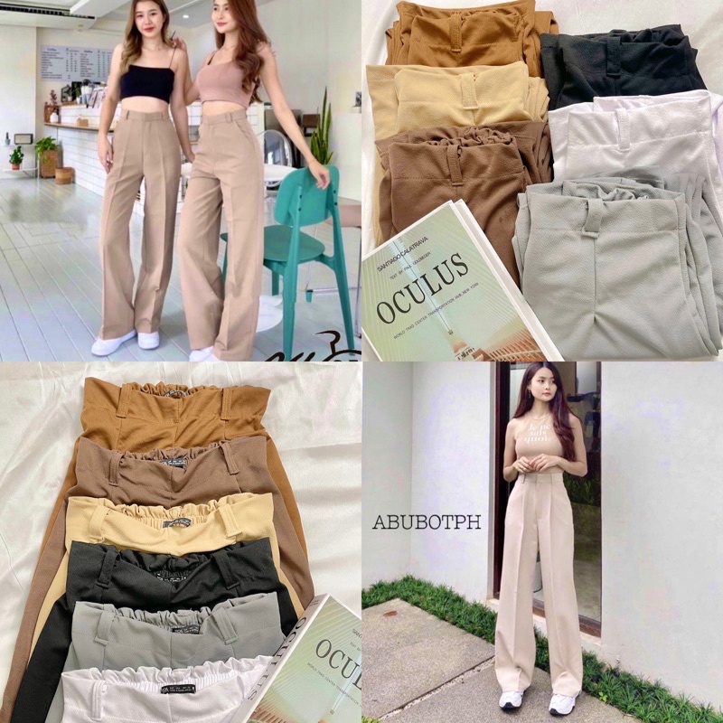 TROUSERS XOXO Highwaist Belt Pants Shopee Philippines
