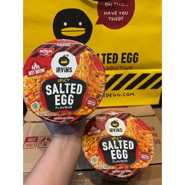 NISSIN X IRVINS SPICY SALTED EGG INSTANT NOODLE BOWL | Shopee Philippines