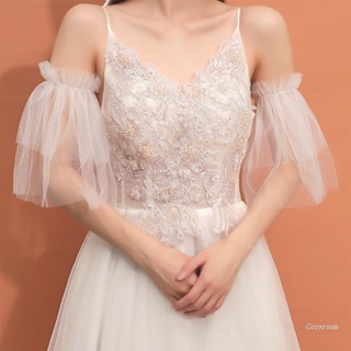 Crazy Detachable Layered Sleeves Bride Wedding Arm Cover Decorate White Ruffle Puff Sleeve for Bridal Accessories Gloves