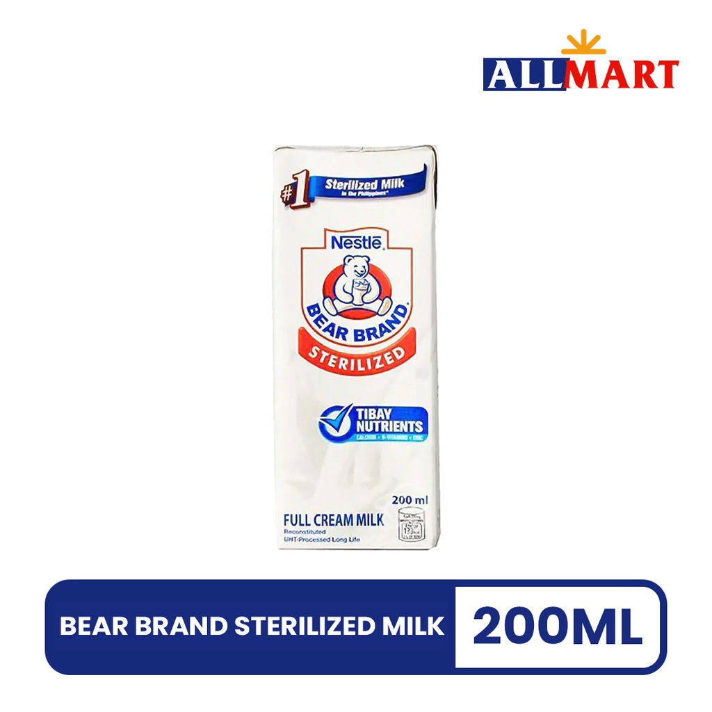 Bear Brand Sterilized Milk 200ml | Shopee Philippines