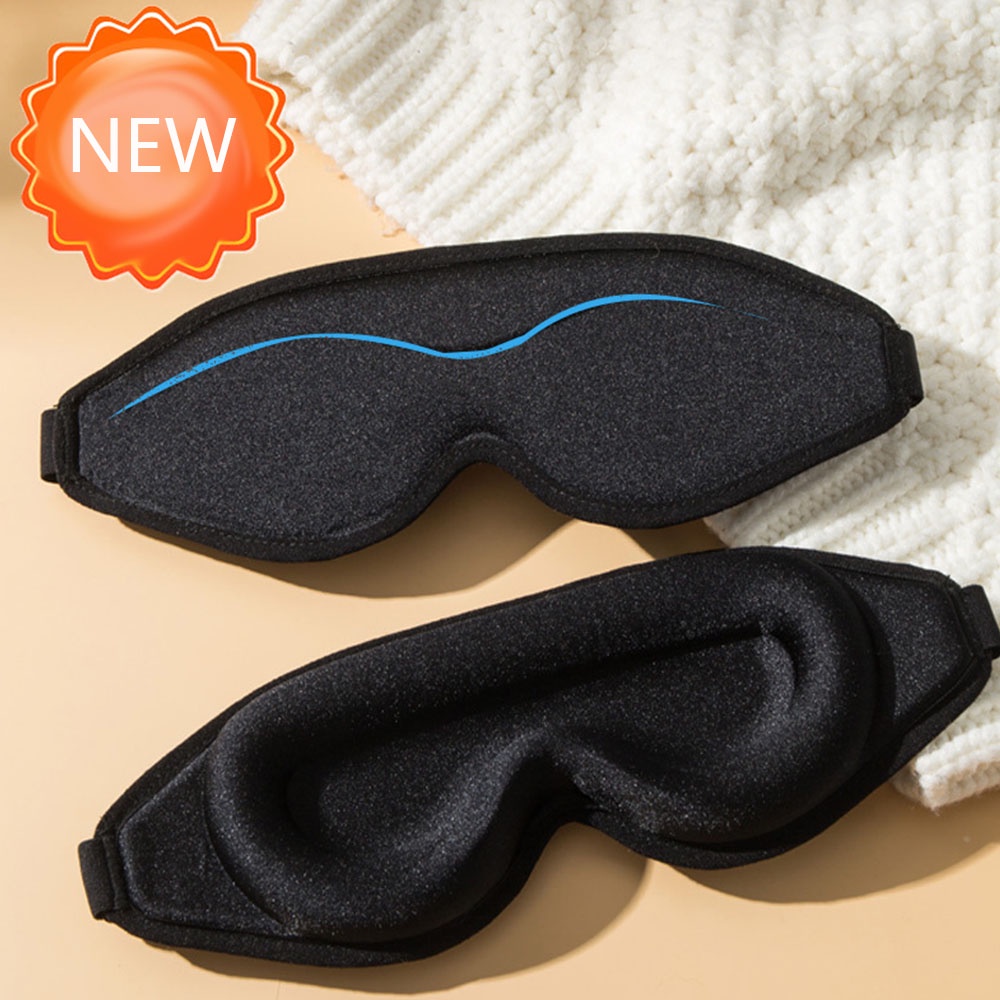 【NEW】3D Contoured Eye Mask Sleep Mask for Men Women Breathable Soft Eye Cover + 2 Earplugs