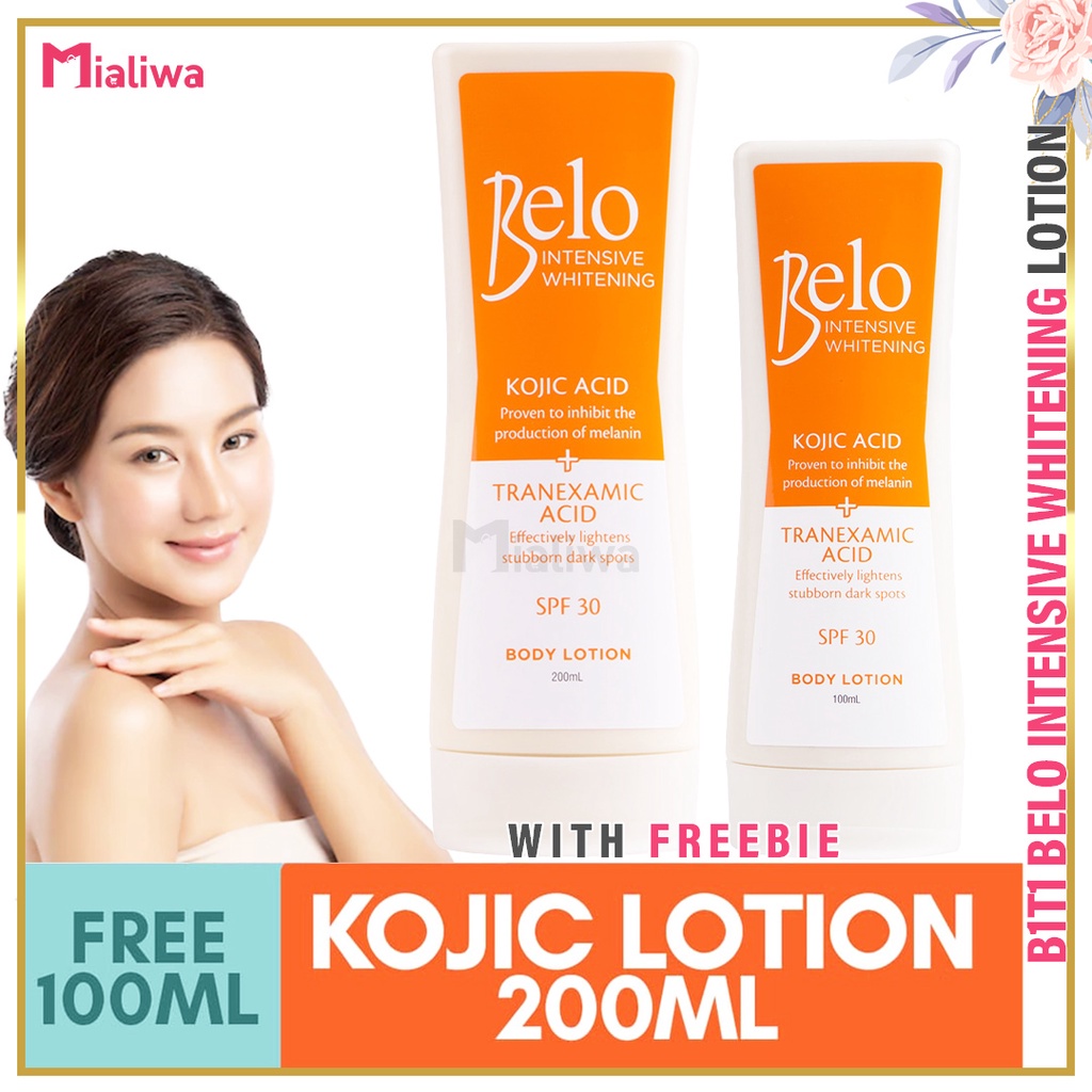 Belo Intensive Whitening Body Lotion 200mL + Free 100mL Kojic Acid