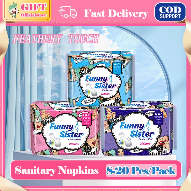 Funny Sister Sanitary Napkin Fem Pads Large Flow Overnight Menstrual Panty Healthy Feminine Pad 7254