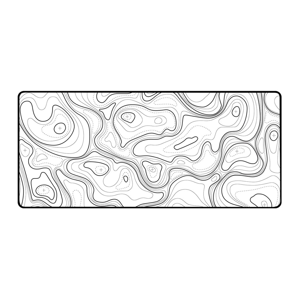 YUNZII Keynovo White Topographic Gaming Mouse Pad, Large Mouse Pad, Non