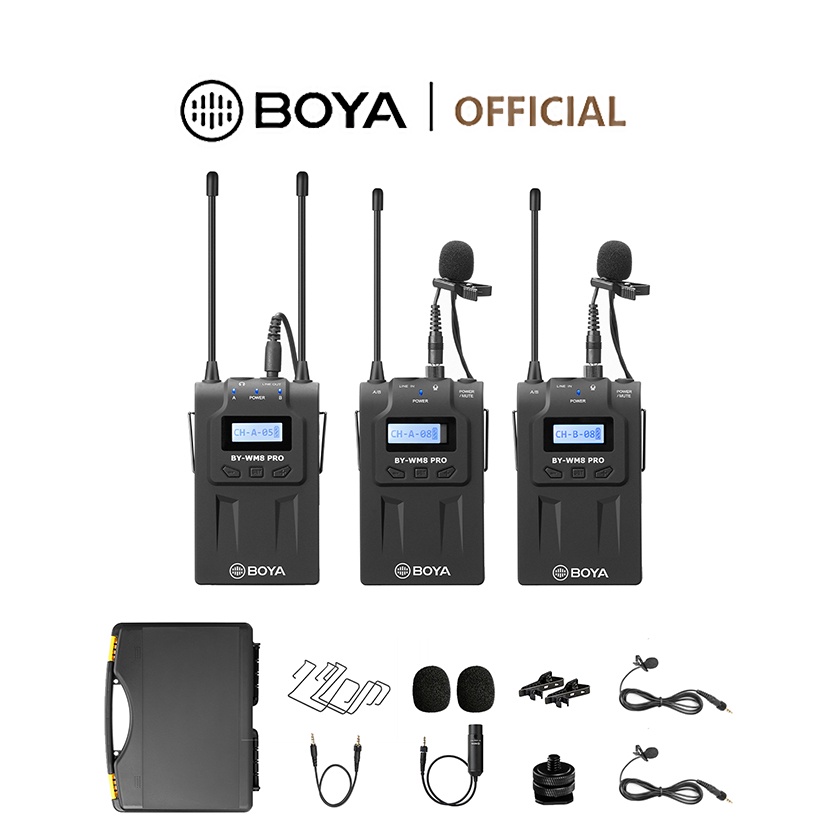 BOYA BYWM8 ProK2 Professional Wireless Microphone System DualChannel