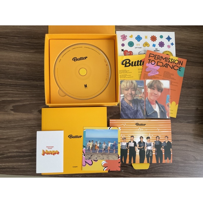 BTS Butter Unsealed Complete Inclusions (Hobi PC) Cream Ver. Shopee