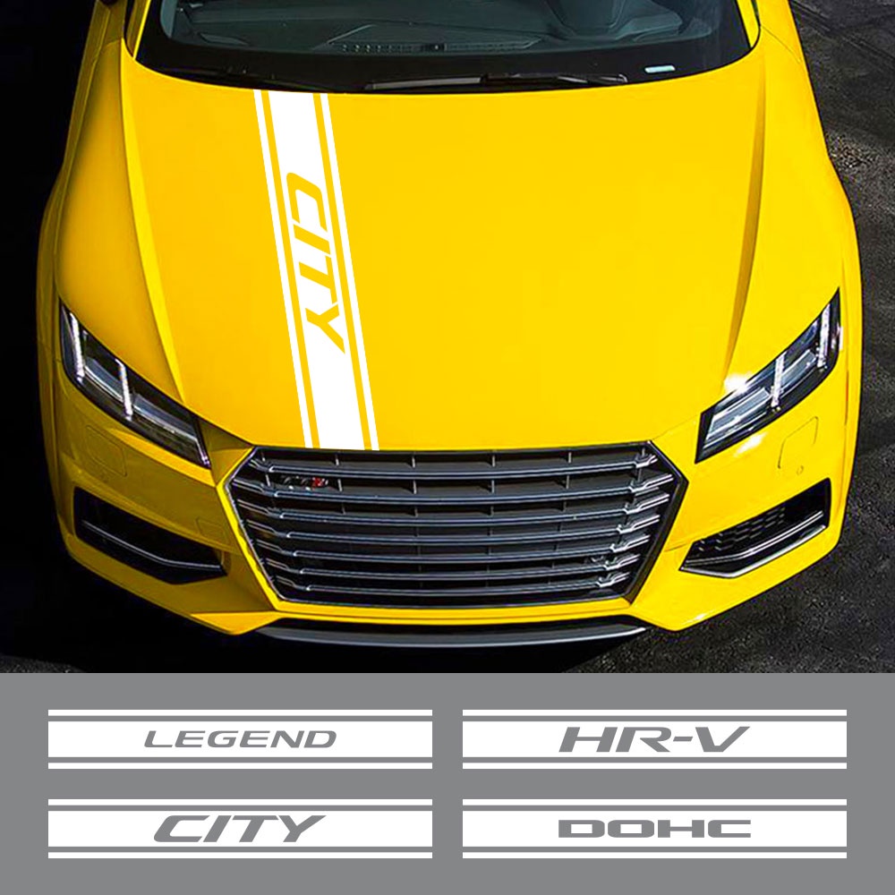 1PCS Car Engine Hood Sticker For Honda City Pilot HRV Odyssey VTEC