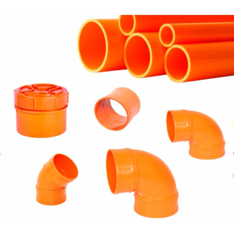 PVC Orange Fittings Sanitary Fittings Elbow 45* Elbow 90* CleanOut ...