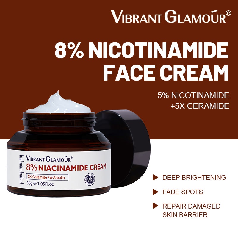 VIBRANT GLAMOUR 8 Niacinamide Whitening Face Cream/serum/Gel/Toner 5X