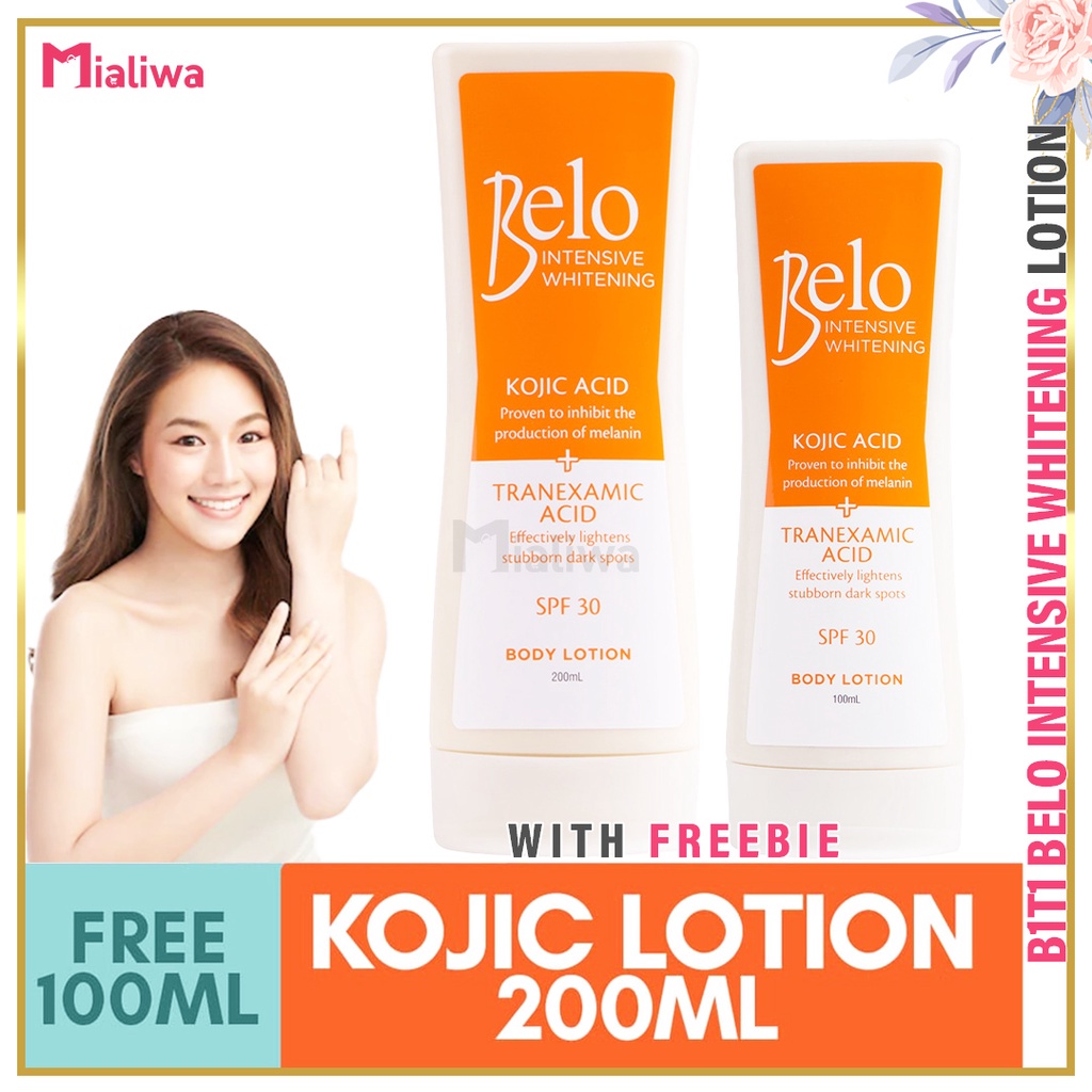 Belo Intensive Whitening Body Lotion 200mL + Free 100mL Kojic Acid