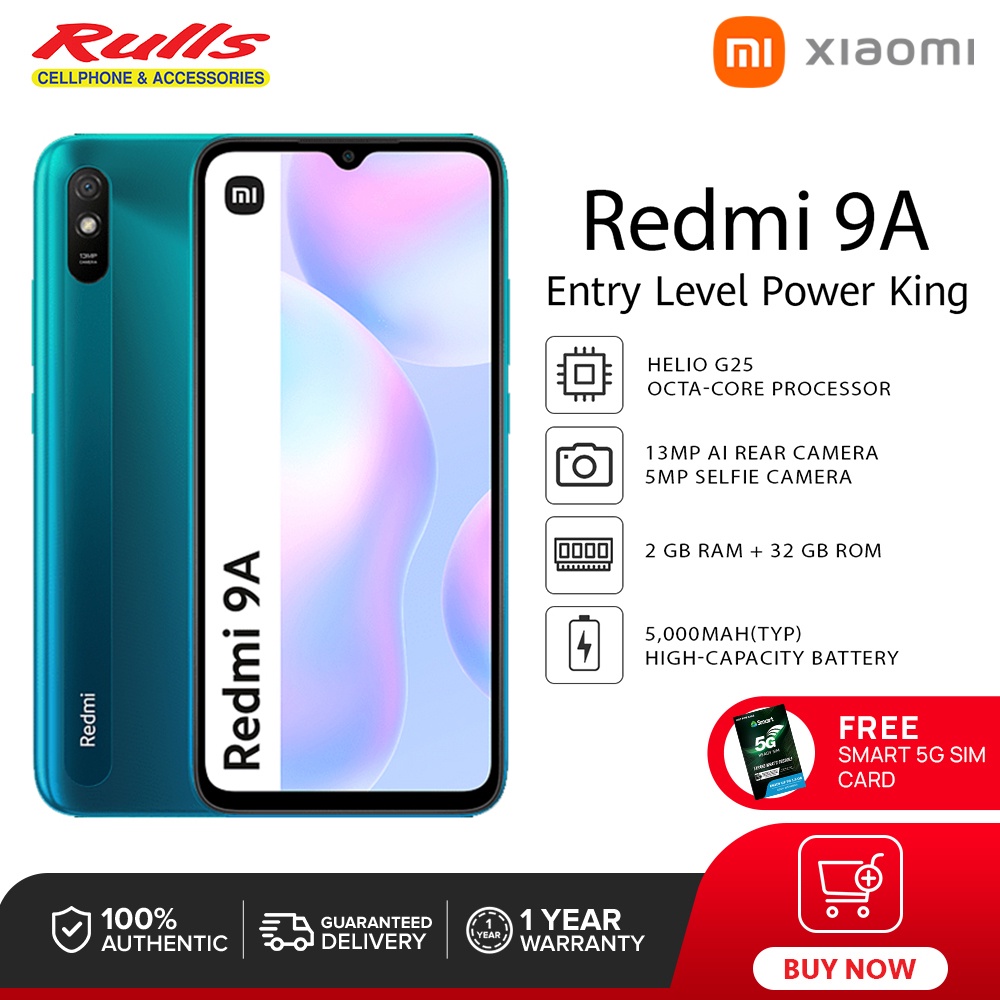 Xiaomi Redmi 9A 2GB RAM + 32GB ROM Shopee Philippines