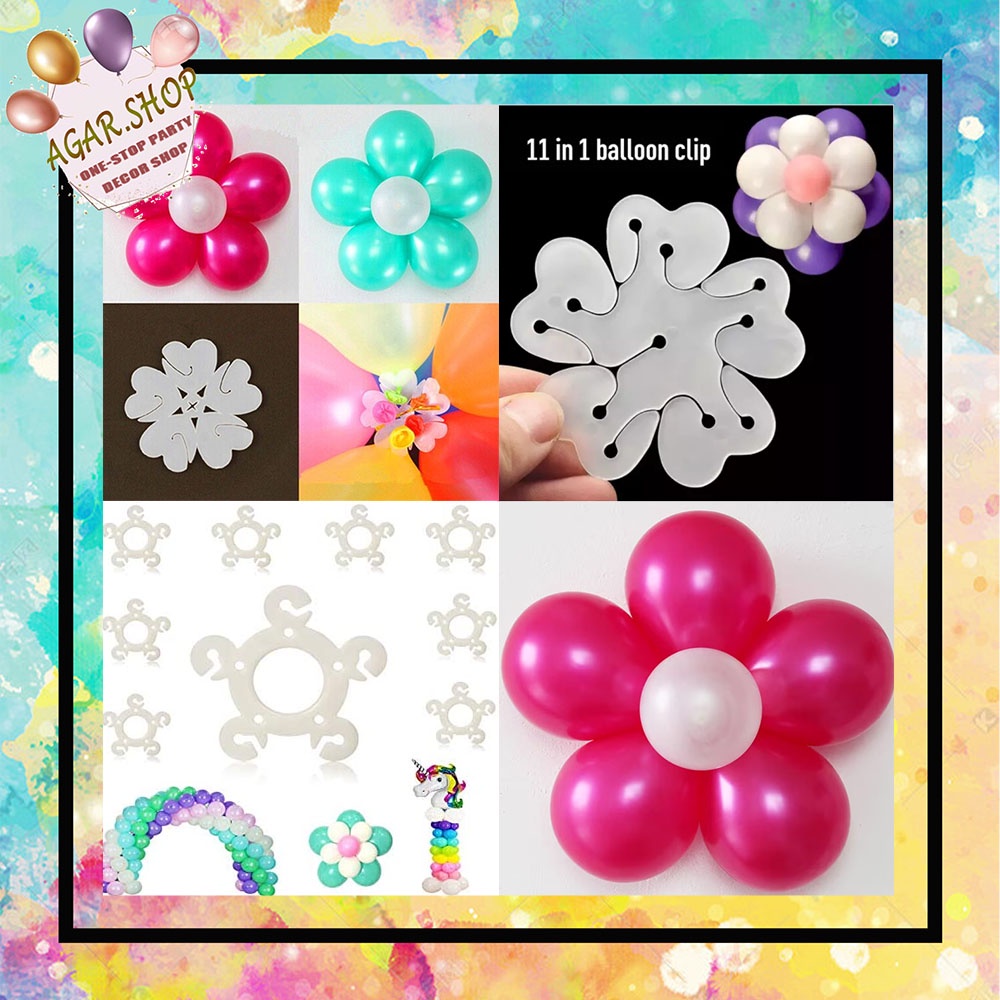 DIY Flower Clip Balloon Flower Clip Tie Party Decoration