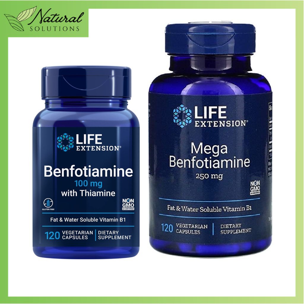 Natural Solutions Life Extension, Benfotiamine with Thiamine, Mega