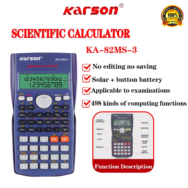 Karson Scientific Calculator Student Multiple Functions Graphic