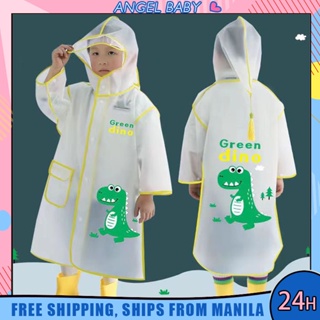 Dinosaur raincoat for kids EVA children raincoat/poncho with inflatable brim,waterproof,cartoon