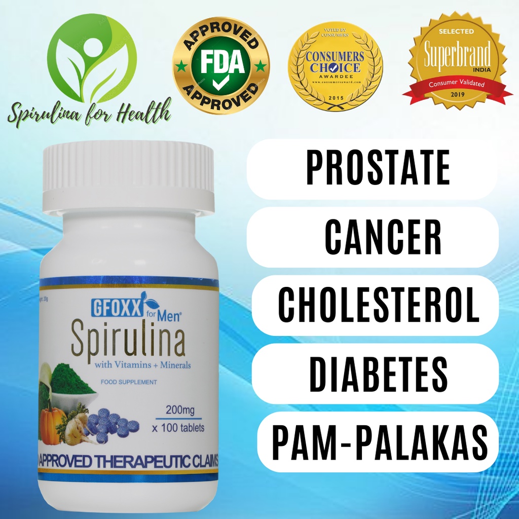 GFOXX SPIRULINA FOR MEN 100 TABLETS 200MG. Shopee Philippines
