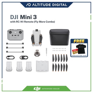 DJI Mini 3 with RC-N1 Remote (Fly More Combo Plus) and FREE 64GB Sandisk Extreme and DJI shirt