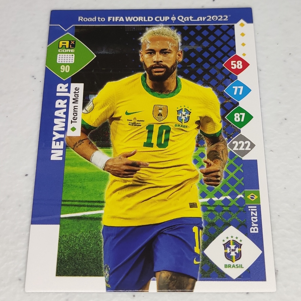 Neymar Panini Adrenalyn XL 2022 Soccer Football Card Road to FIFA World ...