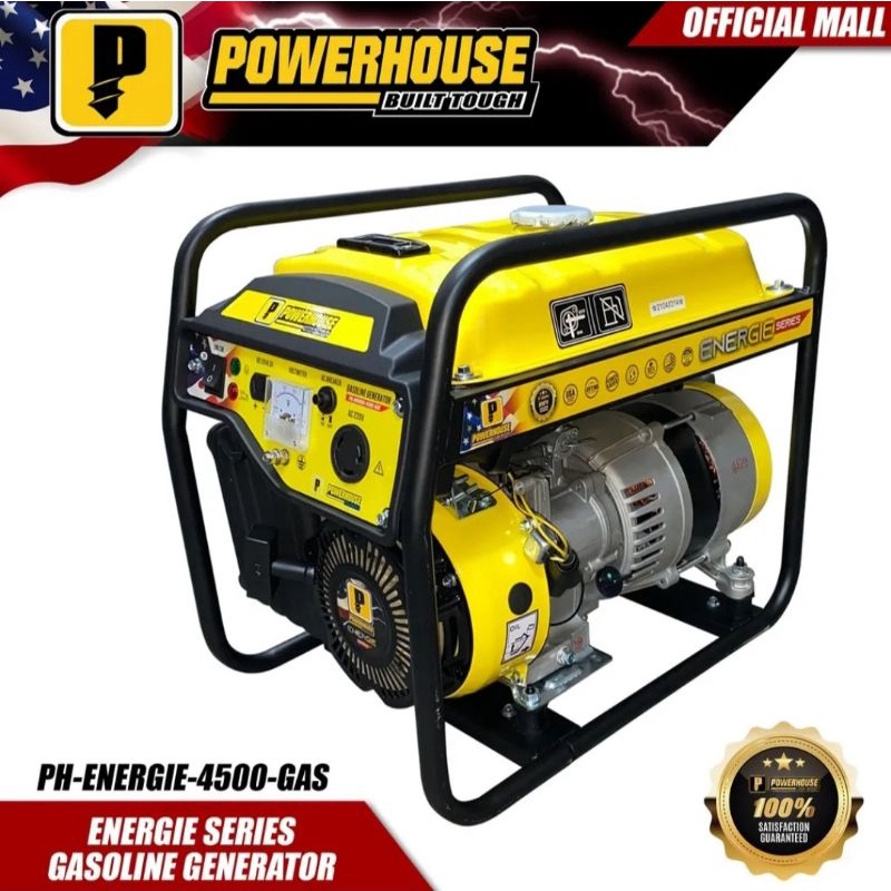 POWERHOUSE ENERGIE SERIES GASOLINE GENERATOR RECOIL START MAX POWER 1.8 KW KVA PHENERGIE4500