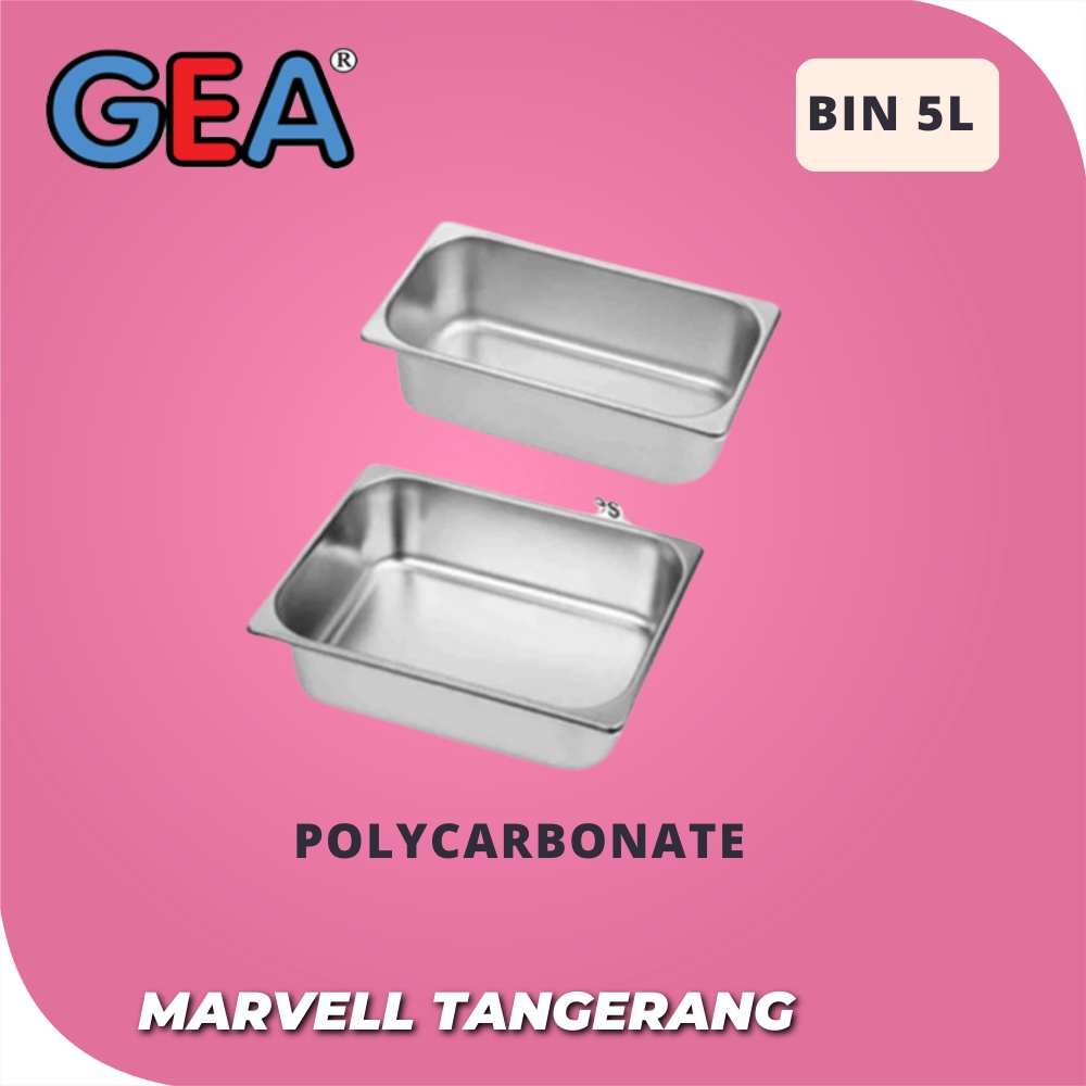 Gea BIN5LS/S ICE CREAM BIN 5 LITER POLYCARBONATE Food Box Container
