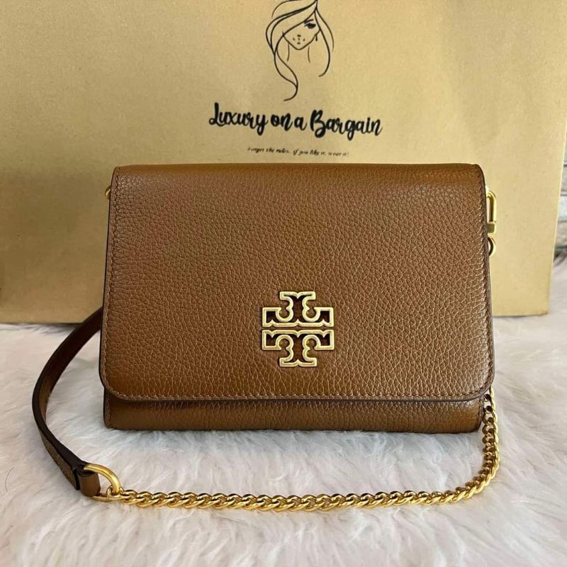 Tory Burch Britten Chain Wallet Shopee Philippines