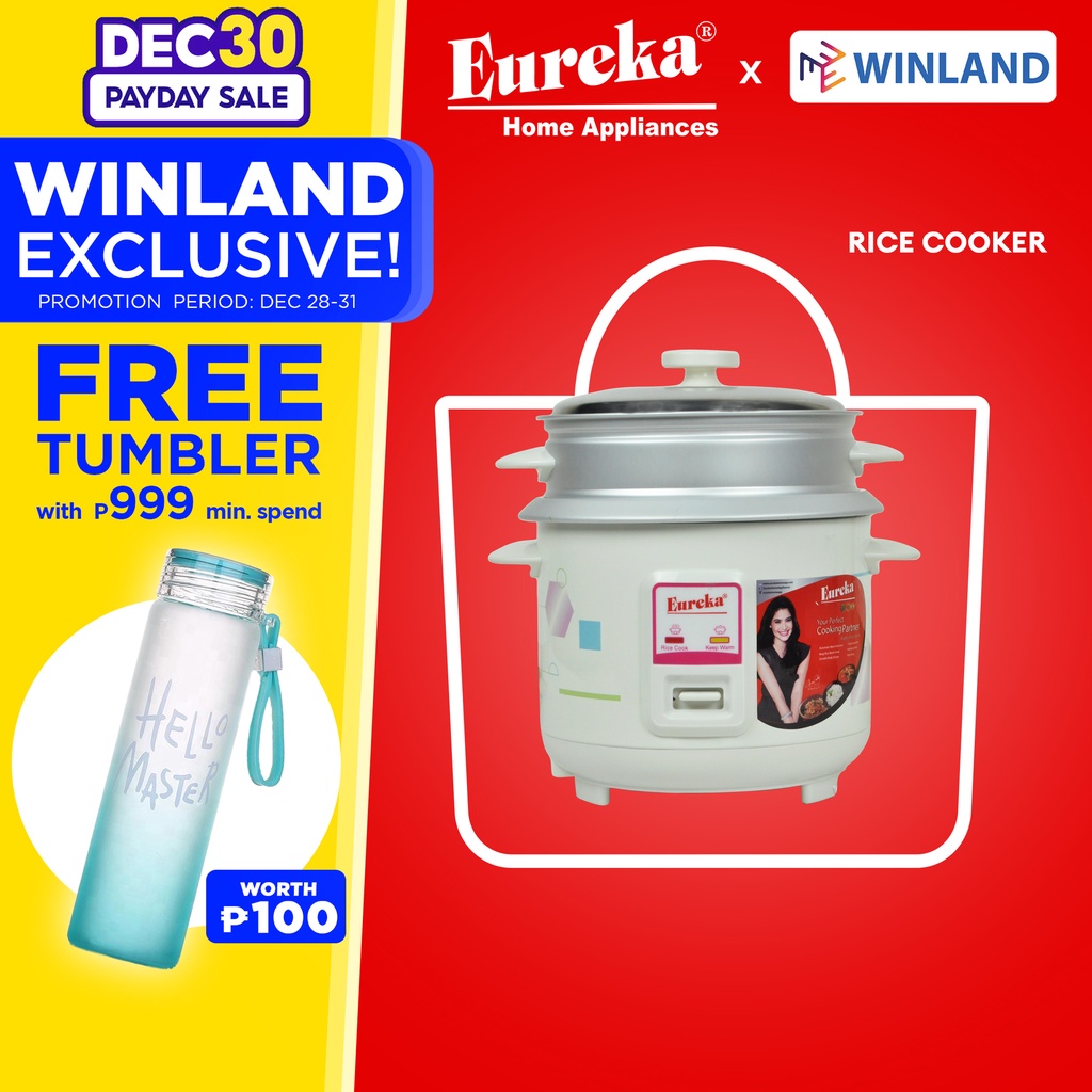 EUREKA by Winland Rice Cooker with Steamer 5cups 400watts ERC1.0L
