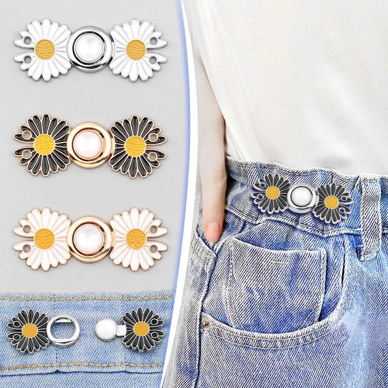 DIY Invisible Sewing Button Adjustable Jeans Waist Retractable Button