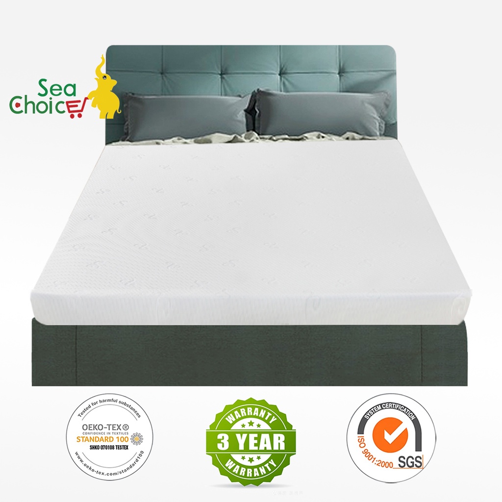 SeaChoice 4Inch Deep Full Size 2CM Memory Foam&25D Sponge Foam Mattress