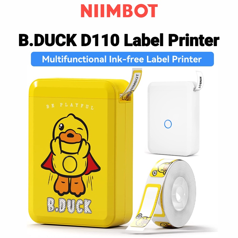 NiiMbot D110 B.Duck Label Printer, Inkless Portable Wireless Bluetooth