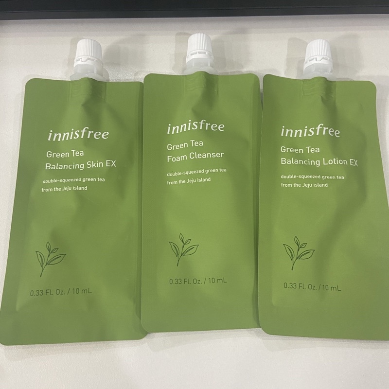 INNISFREE Green Tea Foam Cleanser, Moisturizer, Emulsion (EXPIRED