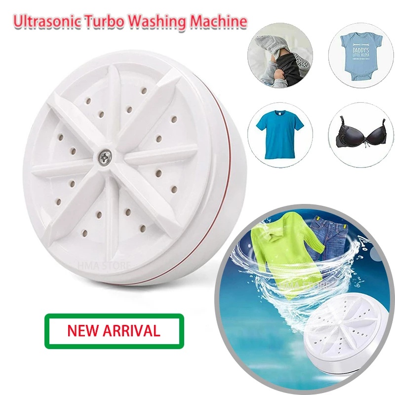 Mini Turbo Washing Machine Portable Spin Washing with Blue Light
