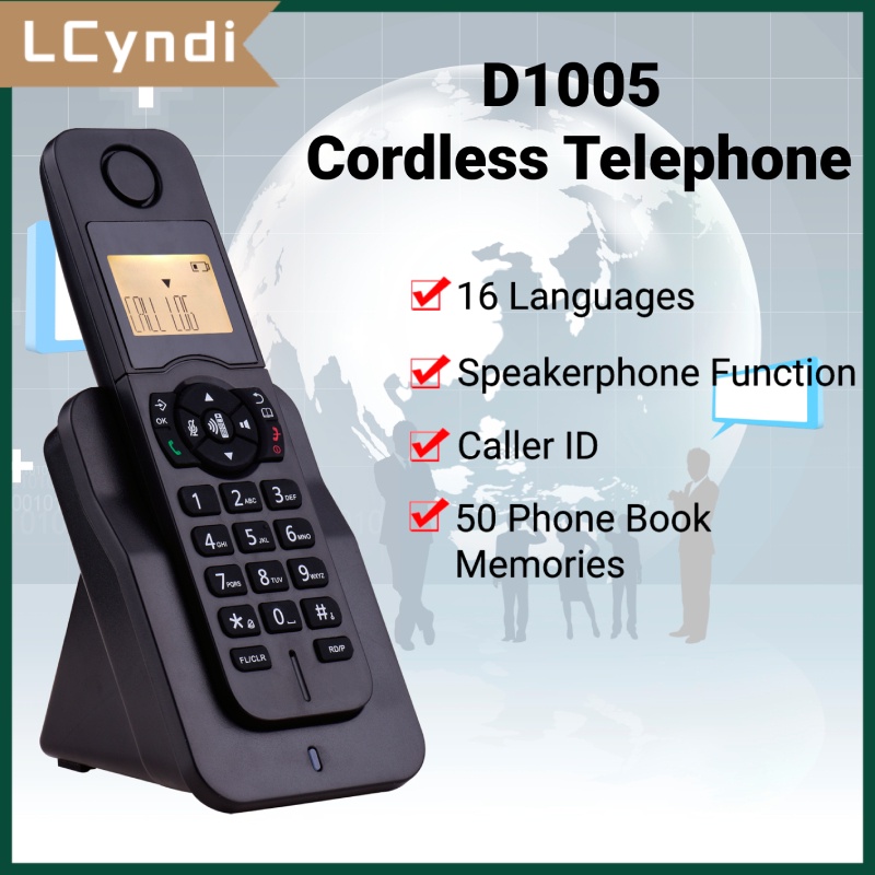 Cordless Telephone Digital Landline Phone With Speaker Office Home