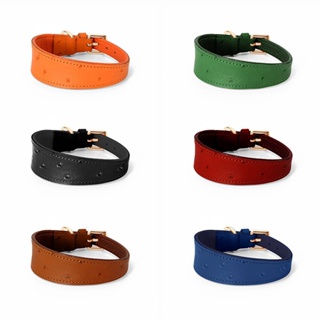 2022CAWAYI KENNEL Soft Genuine Leather Solid Dog Collar Adjustable Puppy Neck Strap Safe Collars for Small Large Dog Cat Accessories